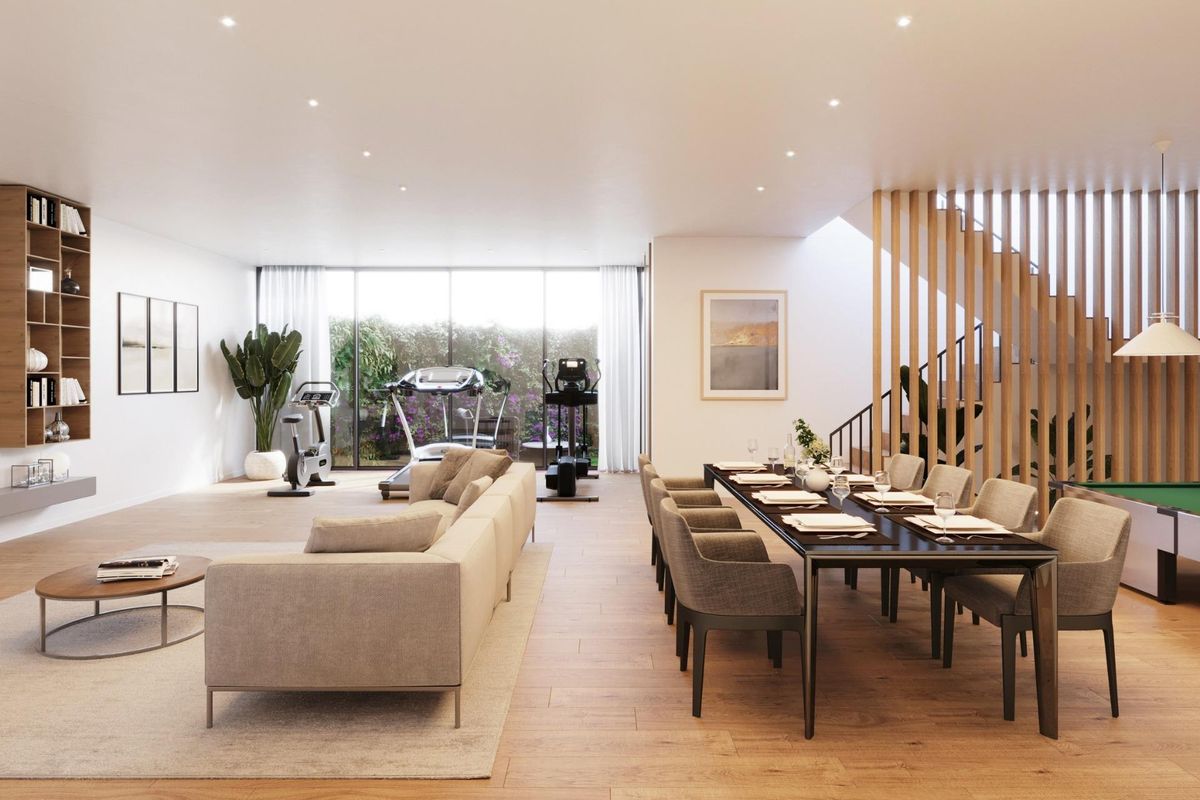 Open woonkamer in een 3-slaapkamer villa, ideaal voor entertainment, in Polop, Costa Blanca Noord.