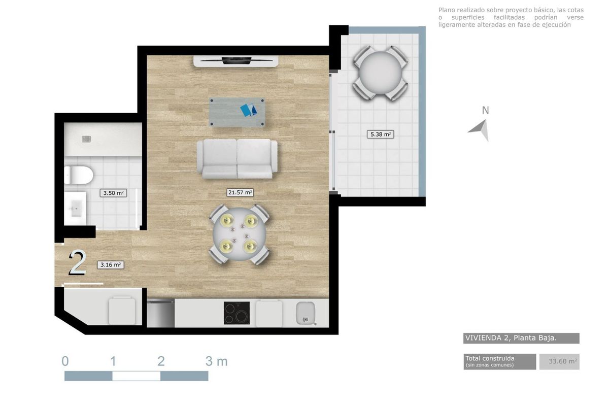 Studio apartment Torrevieja amenities