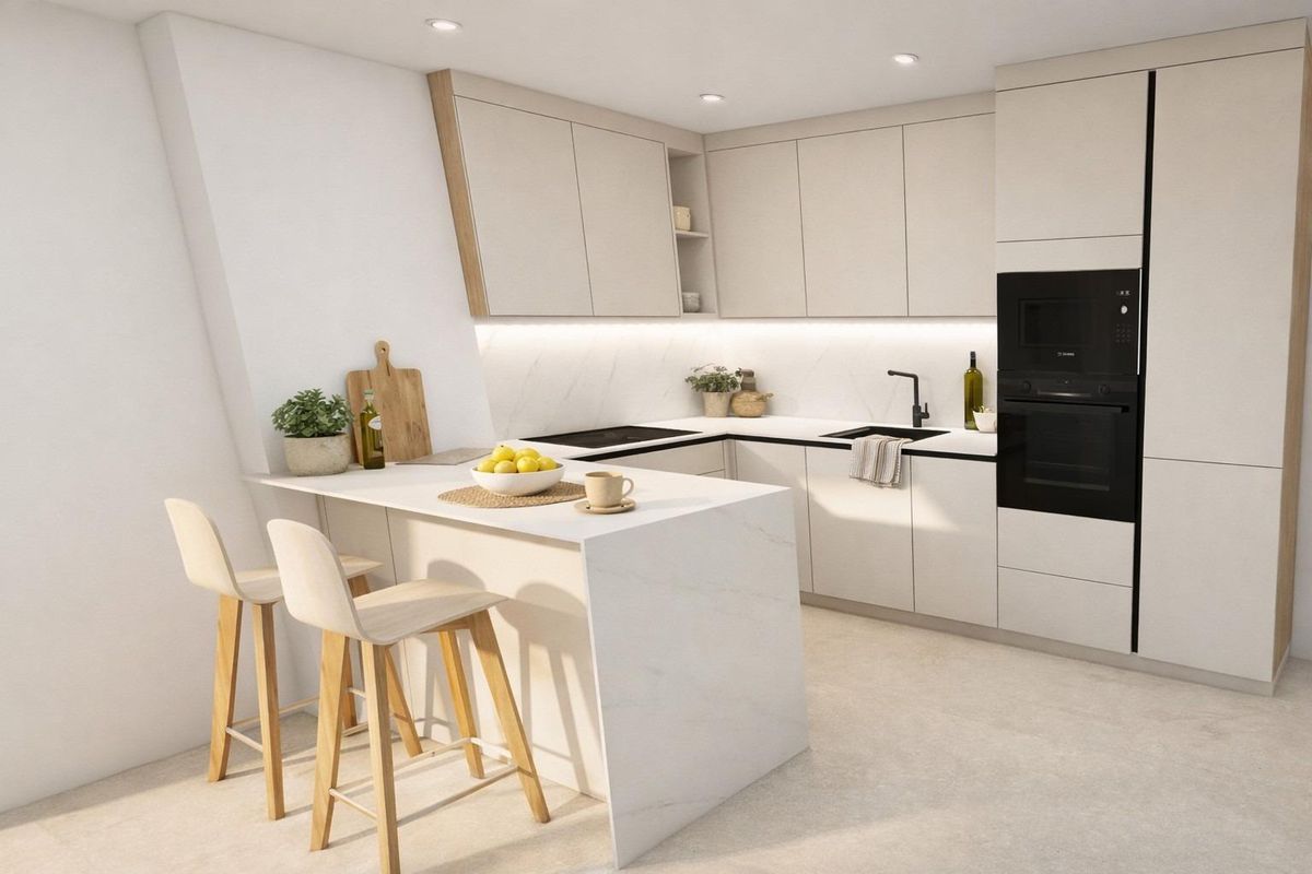 Lichte woonkamer in Rincon appartement