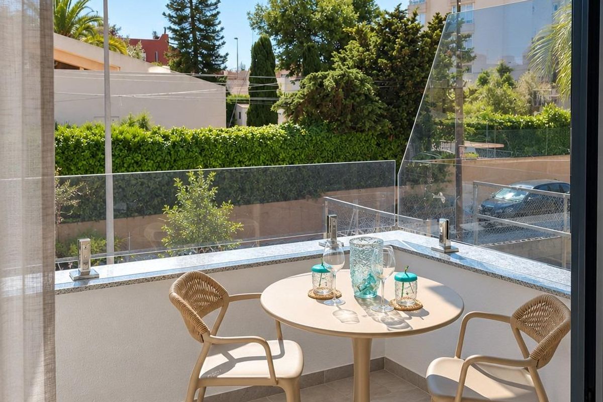 Automated shutters on apartment windows