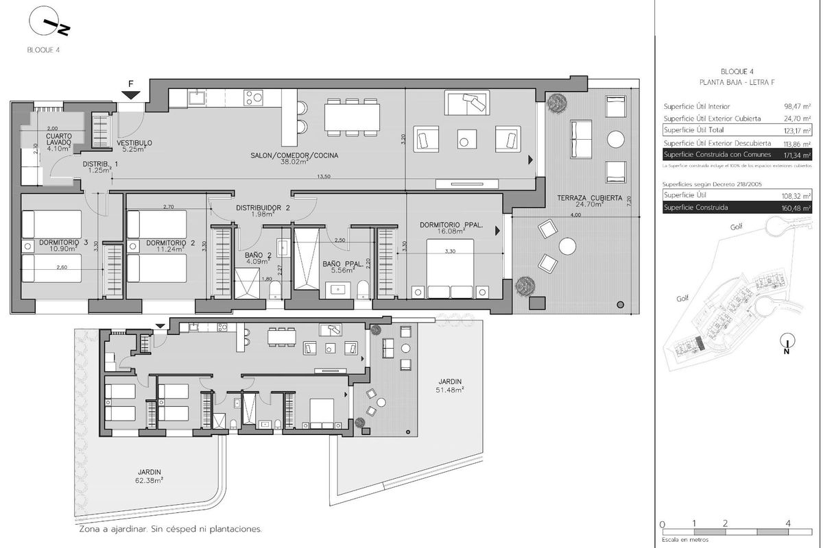 Terrace view from ground floor apartment