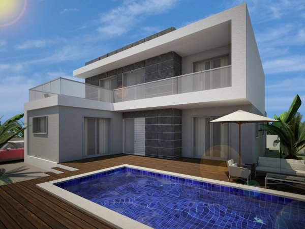 Moderne 3-slaapkamer villa in Benijofar, Costa Blanca met privézwembad en ruim terras.