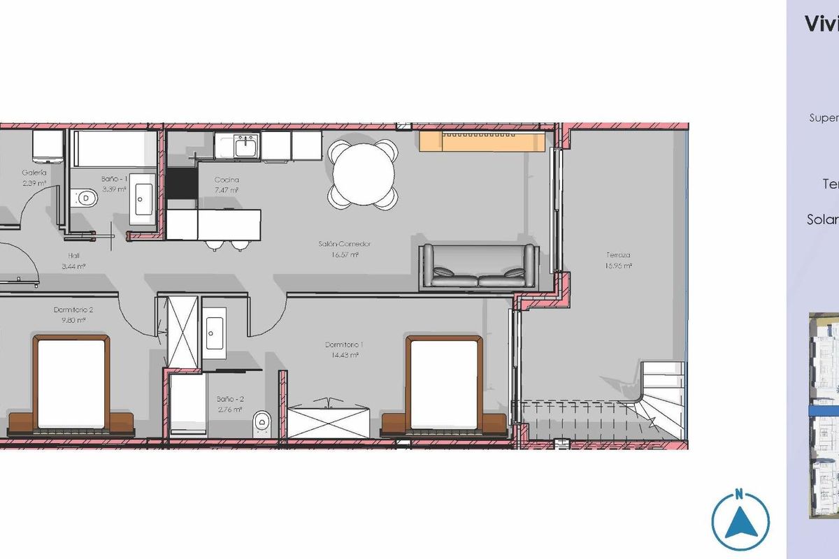 Guardamar penthouse with terrace view