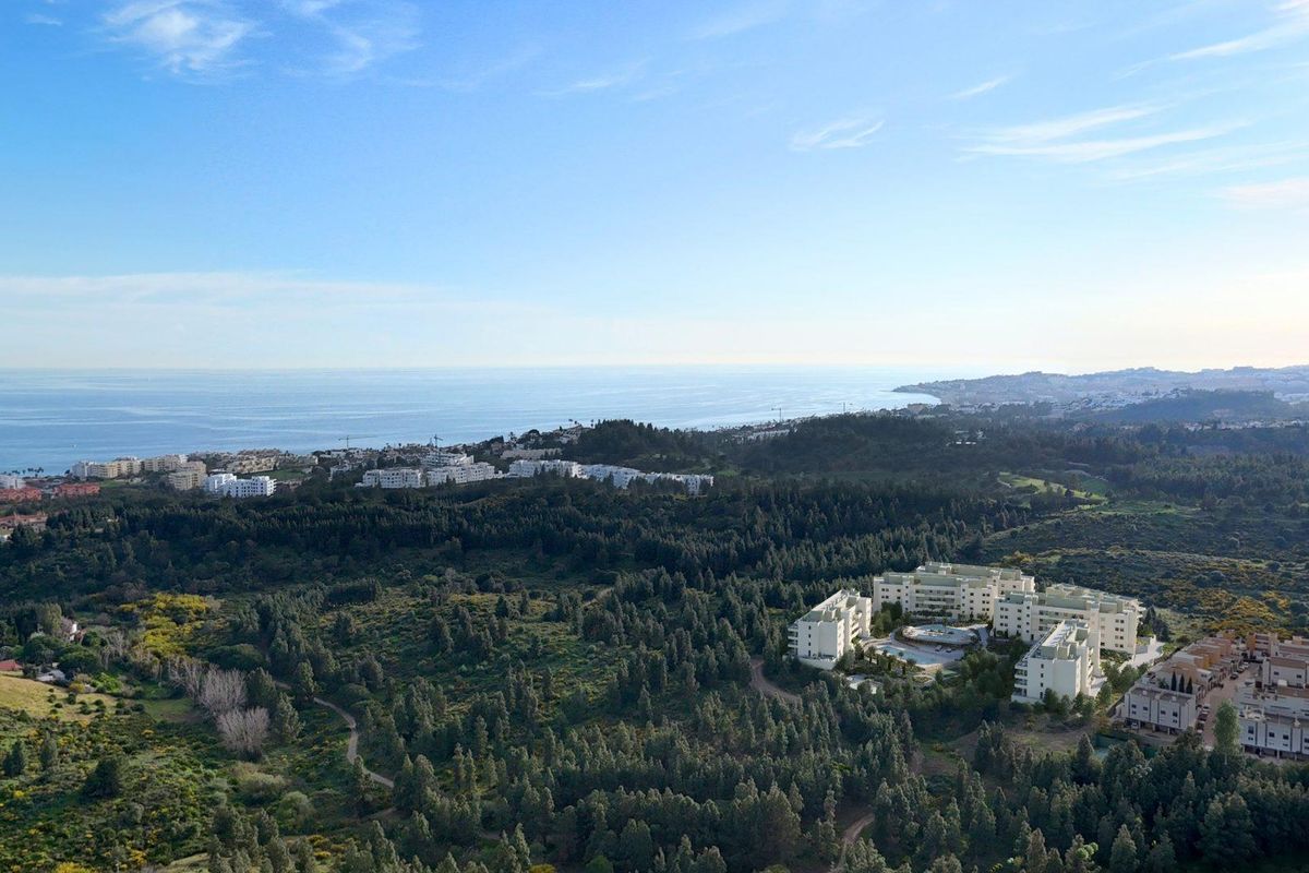 Slaapkamer in penthouse Mijas met uitzicht