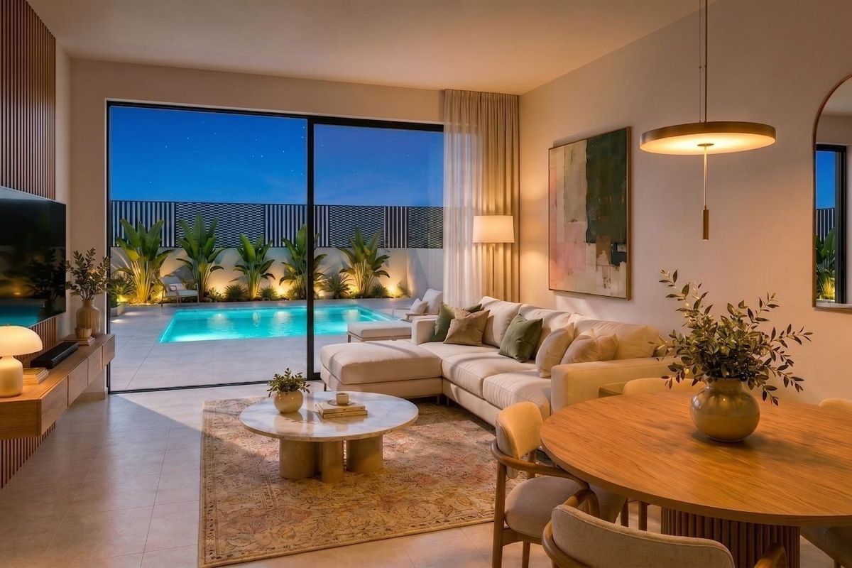 Open-plan living area in Torre Pacheco town house
