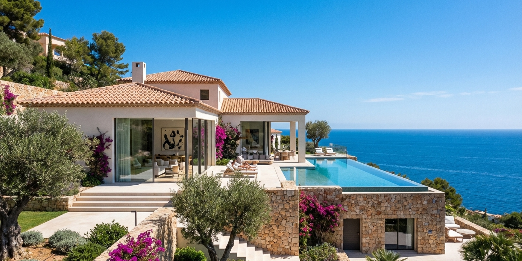 Moderne Spaanse villa met uitzicht op de Middellandse Zee