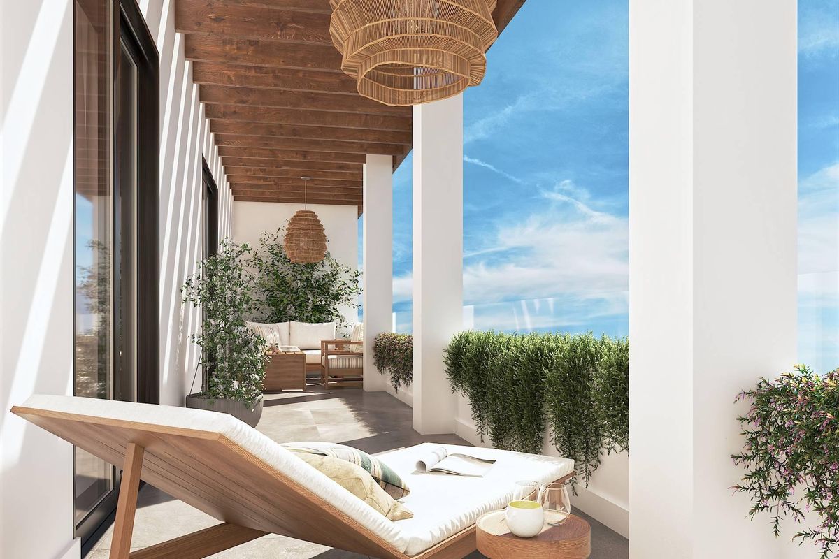 Spacious terrace in Mijas apartment