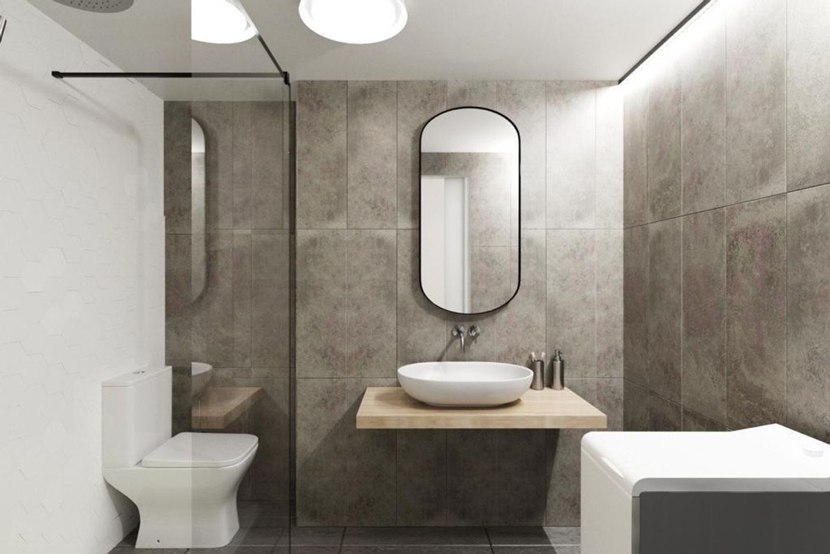 Contemporary badkamerontwerp met moderne armaturen in een 2-slaapkamer appartement in Alicante, Costa Blanca Zuid.