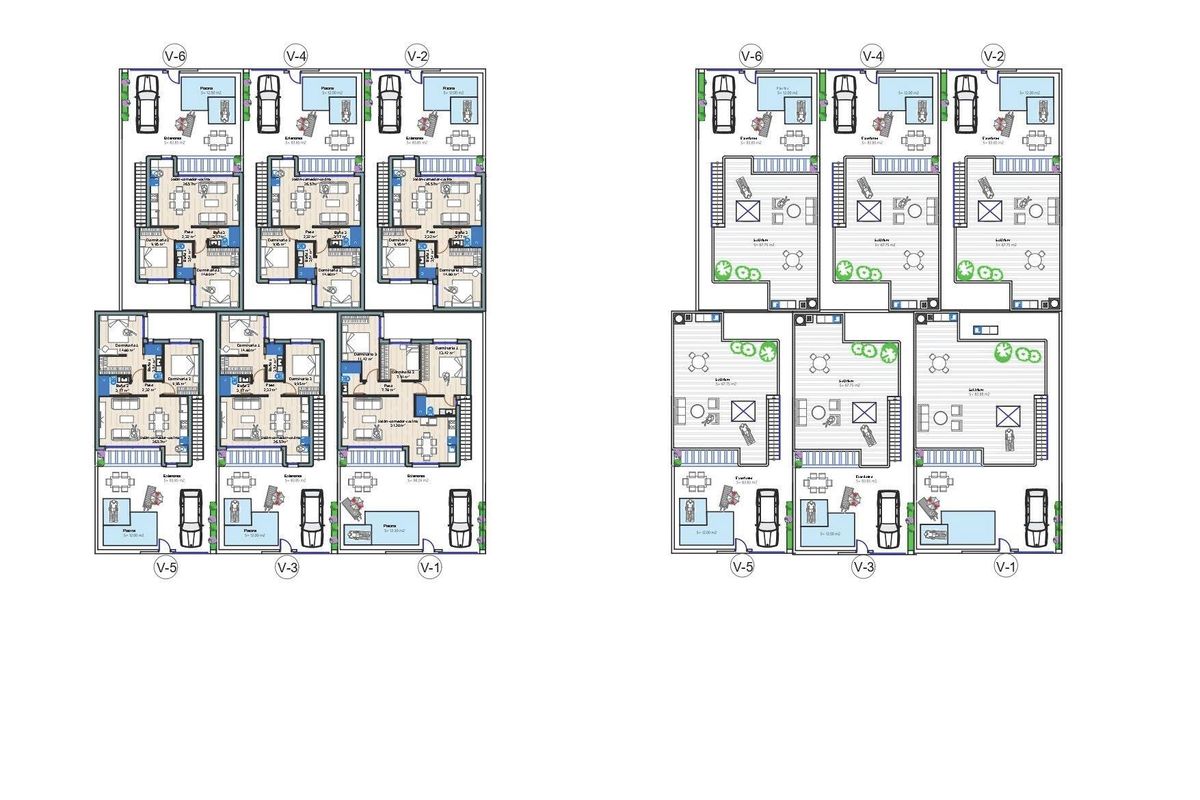 Plattegrond van een 3-slaapkamer villa in Torre Pacheco, die het ruime ontwerp en de indeling toont.