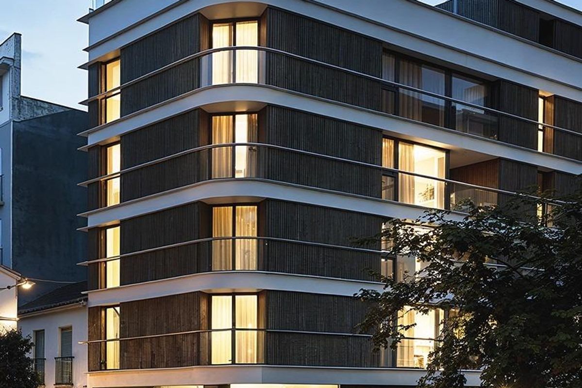 Ingang van het exclusieve appartementencomplex