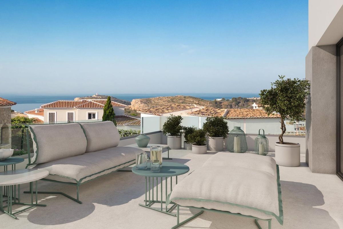 Luxus villa Benitachell terasz kilátással