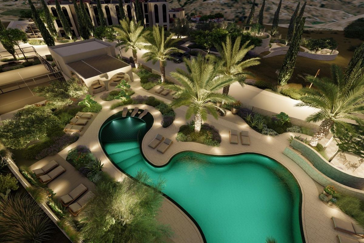 Luxurious living room in Monda penthouse