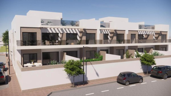 Moderne witte stadswoning ontwikkeling met meerdere wooneenheden in Rojales, Costa Blanca