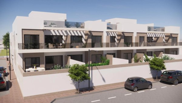 Moderne witte stadswoning ontwikkeling met meerdere wooneenheden in Rojales, Costa Blanca