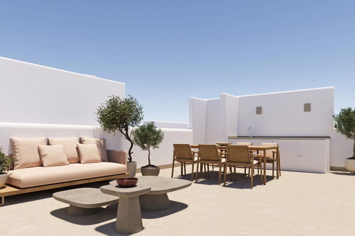 Helles Wohnzimmer im Bungalow in Torre Pacheco