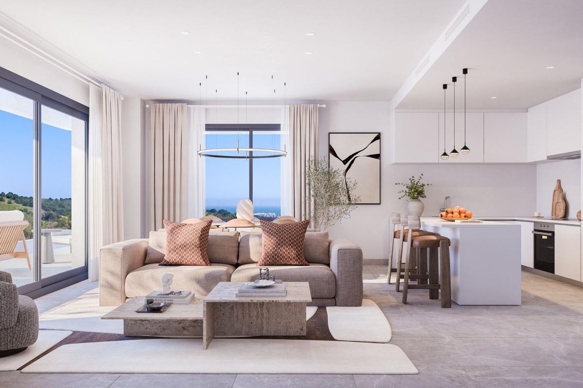 Nieuwbouwwoningen te koop in Estepona Golf met uitzicht op zee en de golfbaan