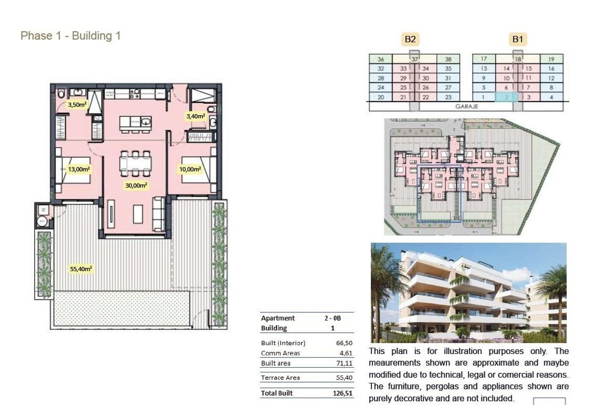 2-Slaapkamer Benedenwoning Torre Pacheco Terras - Afbeelding 19