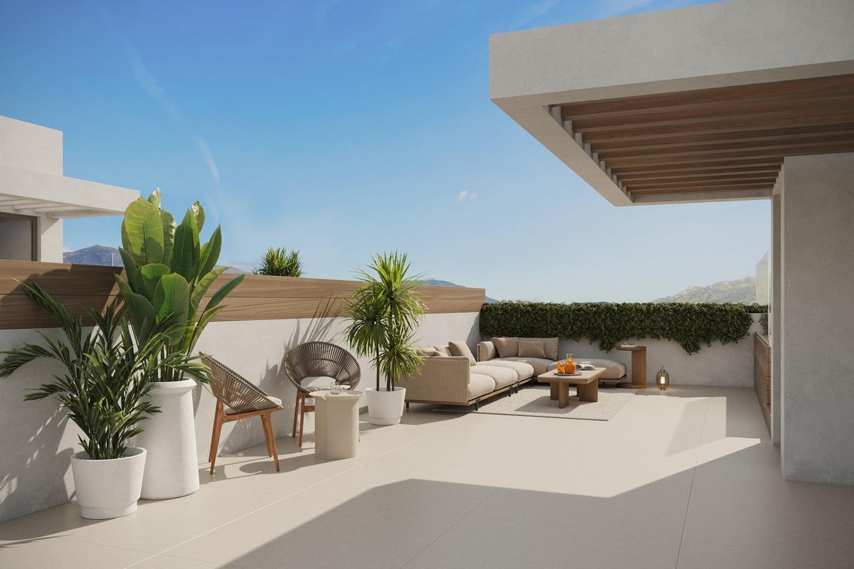 Rooftop solarium of Marbella town house