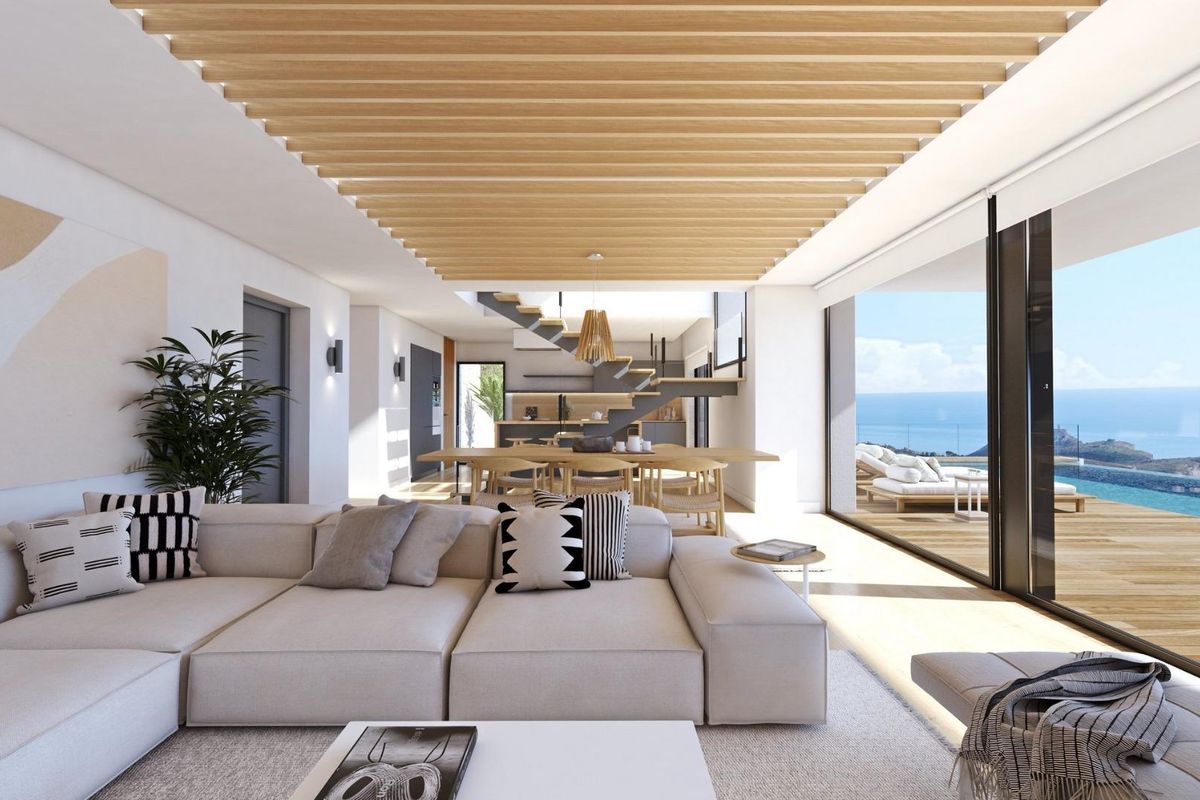 Schlafzimmer mit Meerblick in der Villa