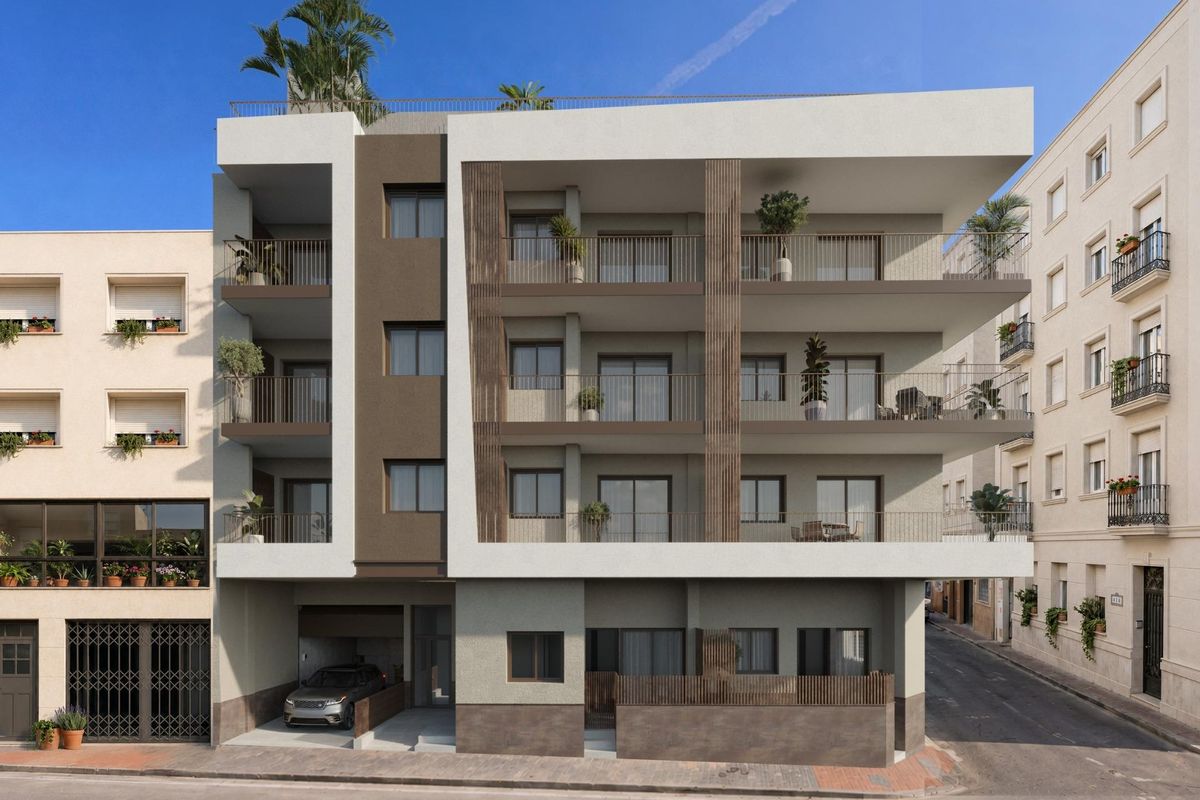 Zwembad op het dak van penthouse Santa Pola