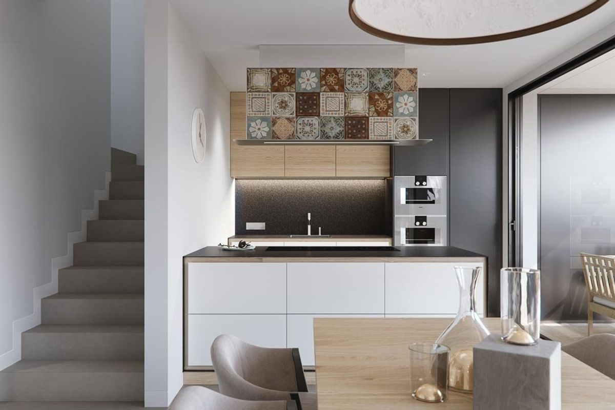 Moderne keuken met stijlvolle decoratie in 3-slaapkamer villa in Pilar de La Horadada, Costa Blanca Zuid