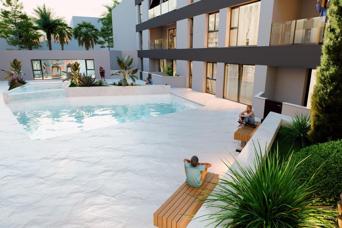 Woonkamer penthouse San Pedro