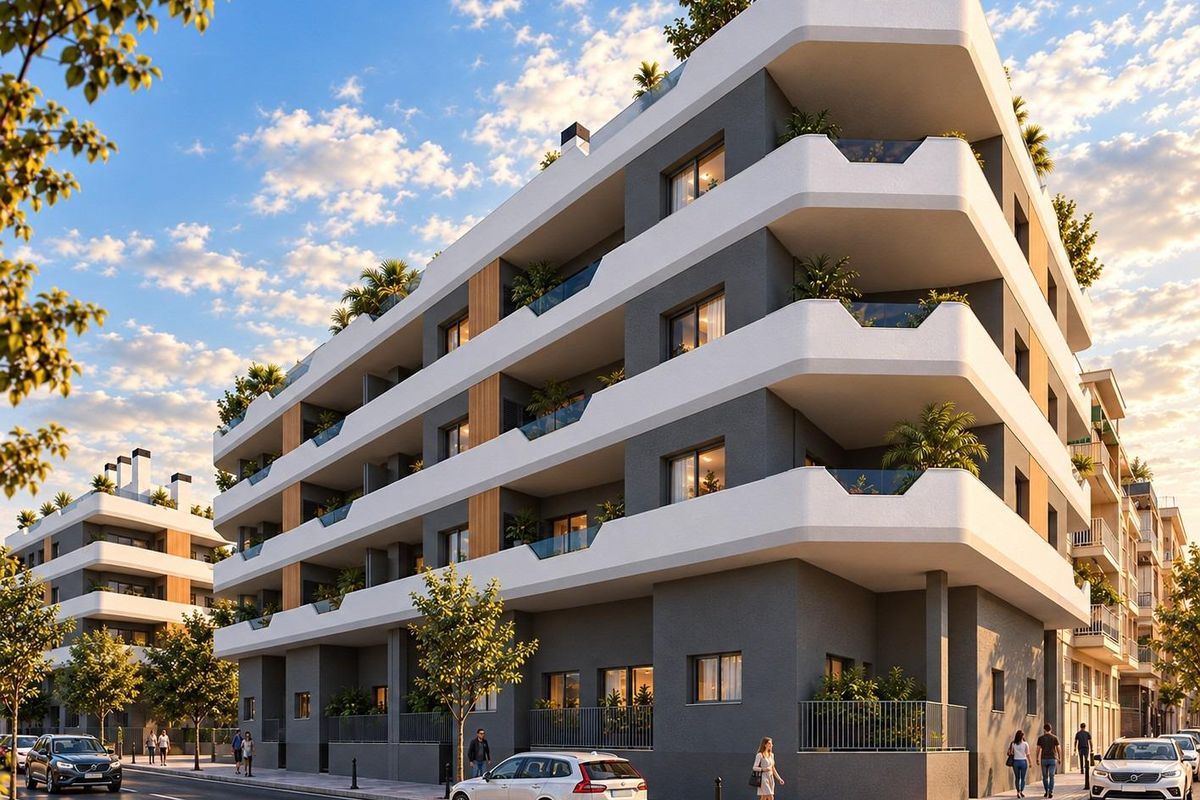 Ingang van het penthousecomplex in Santa Pola