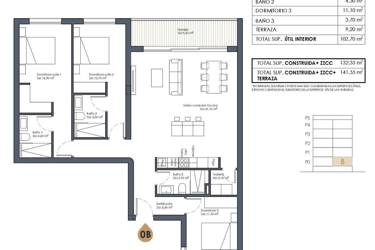3-Bed Apartment Guardamar Terrace - Image 16
