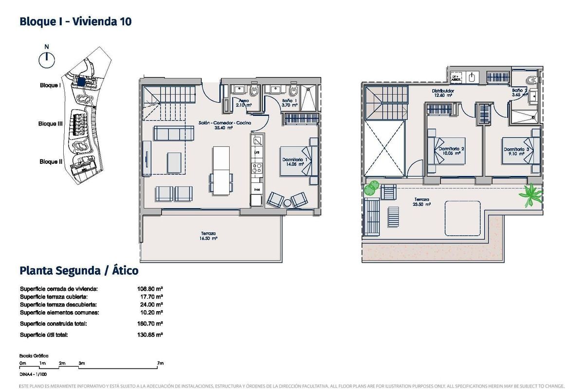 Luxe woonkamer in penthouse Finestrat