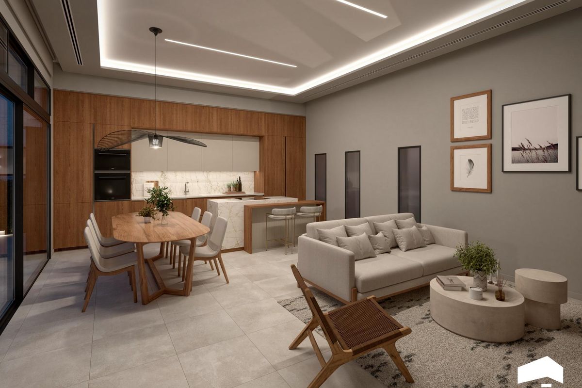 Elegante eetruimte in een villa met 3 slaapkamers in Torre Pacheco, benadrukt door modern decor en veel natuurlijk licht.