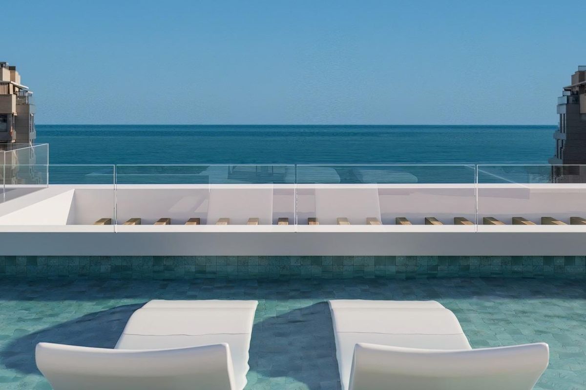 Penthouse exterior with terrace in Málaga