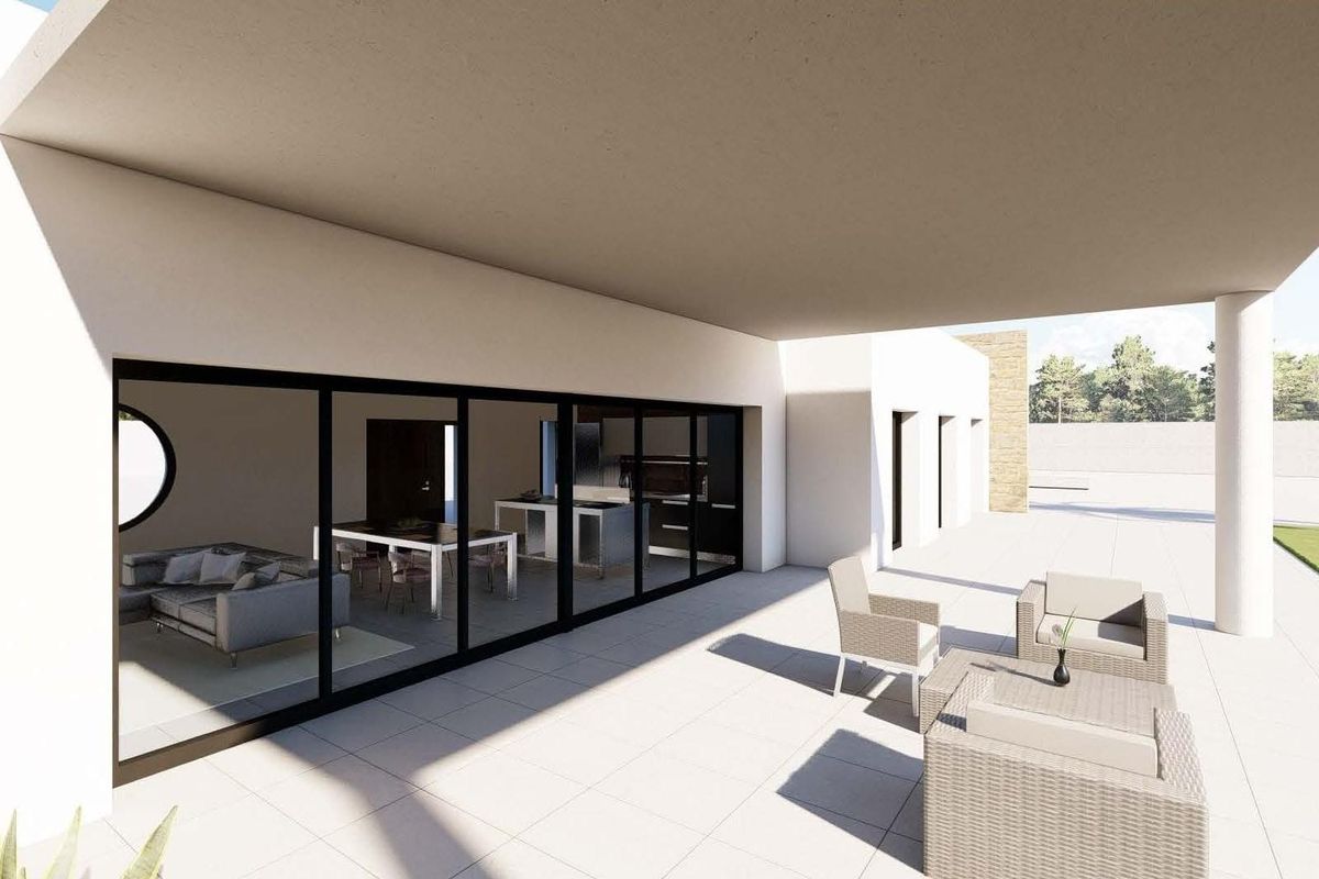 Vooraanzicht van villa in Pinoso