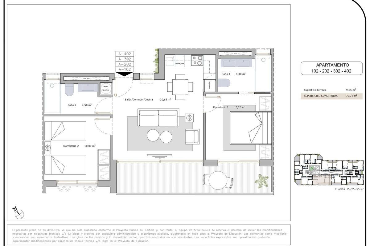 Ducted air conditioning in San Pedro apartment