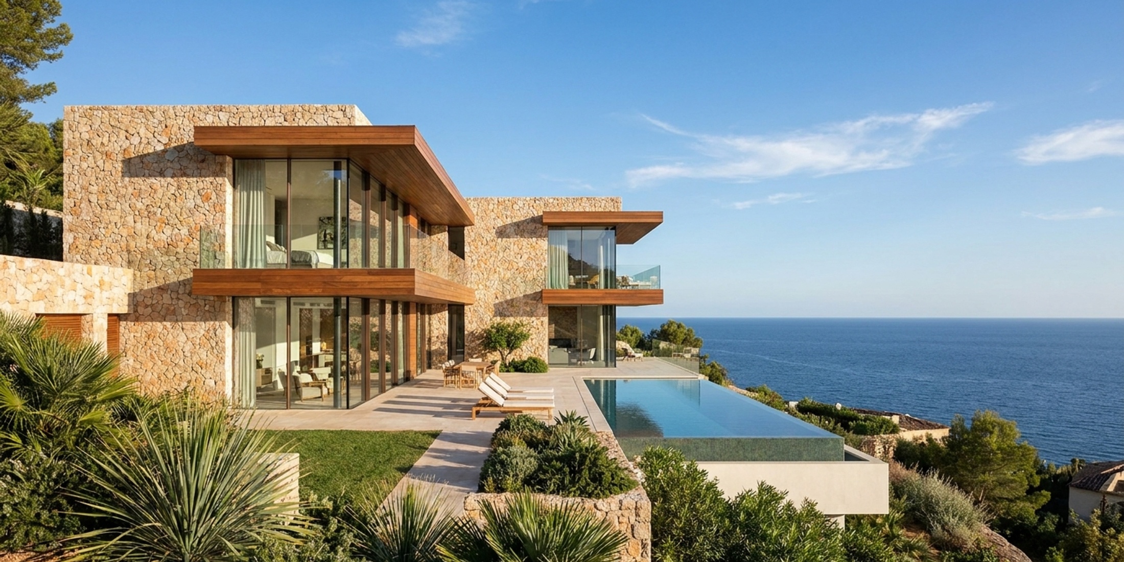Modern luxury villa overlooking the Mediterranean Sea in Spain