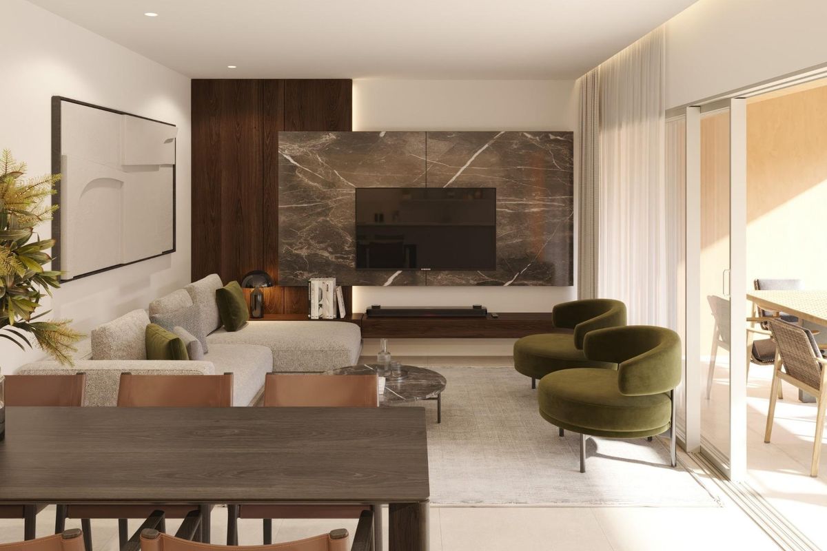 Spacious terrace of ground floor apartment