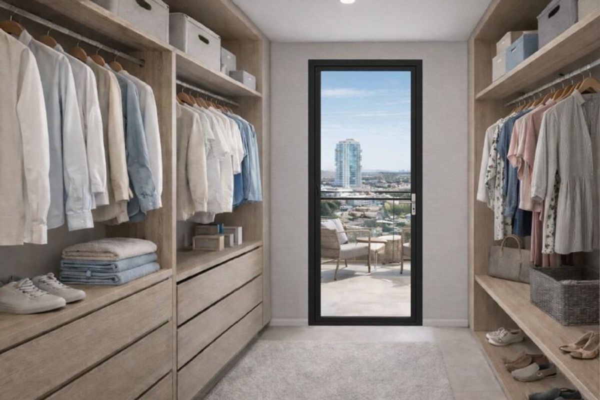 Ingang van het penthouse gebouw