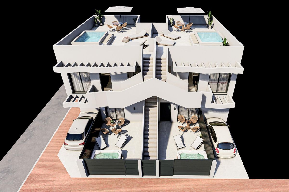 Kleinschalige nieuwbouwwoningen in San Pedro del Pinatar, op slechts 800 m van het strand
