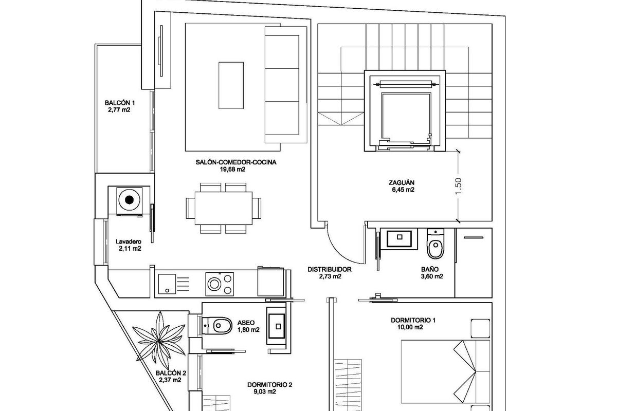 Ansicht des Apartmentgebäudes in Bigastro