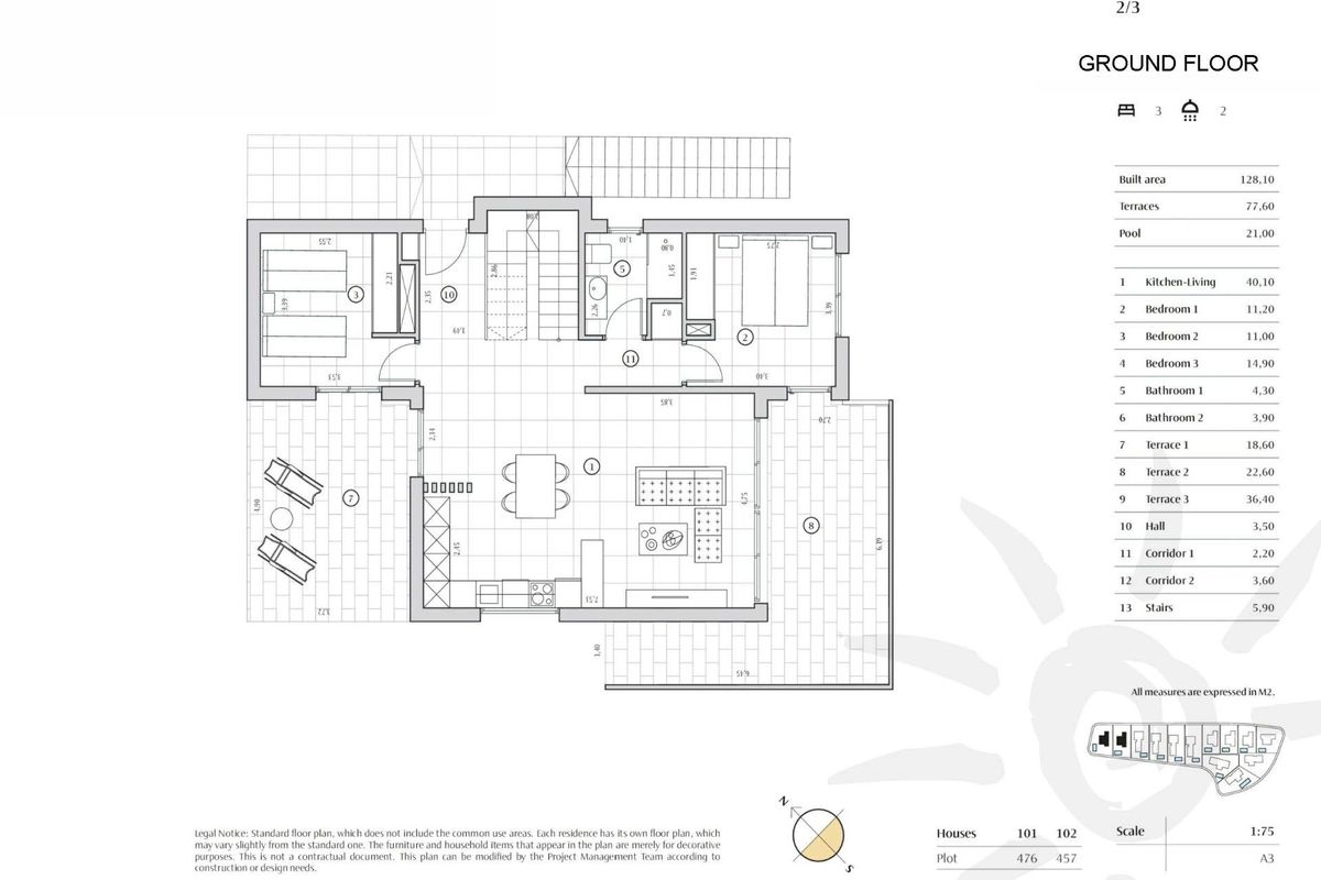 Gartenansicht der Villa in Finestrat