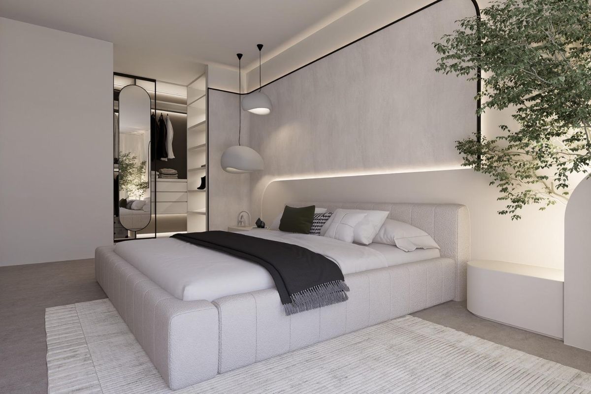 Gezellige slaapkamer in een 3-slaapkamer villa, Rojales, met modern ontwerp en voldoende opbergruimte.