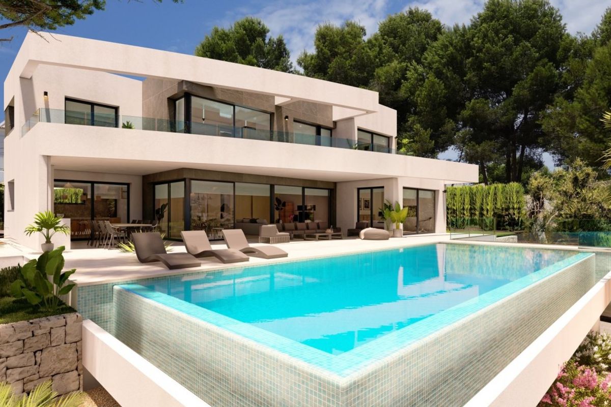 Spacious living area in Moraira villa