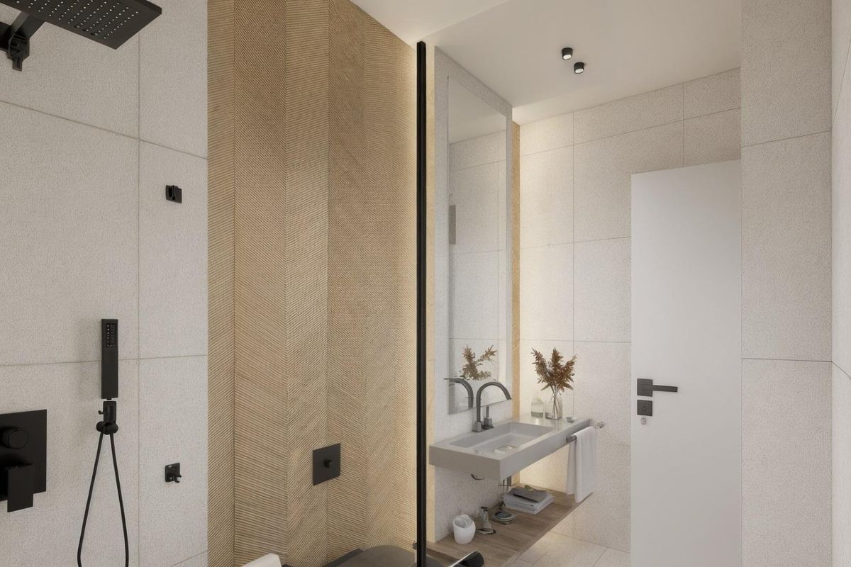 Stijlvolle badkamerinrichting met hedendaagse kenmerken in een 3-slaapkamer villa, Los Montesinos, Spanje.