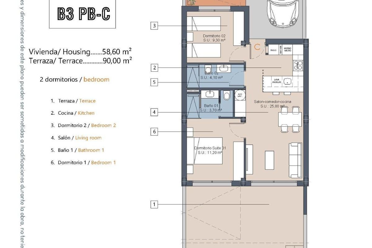 Buitenzicht op het complex met meerdere appartementen en groenvoorzieningen in Los Alcazares.