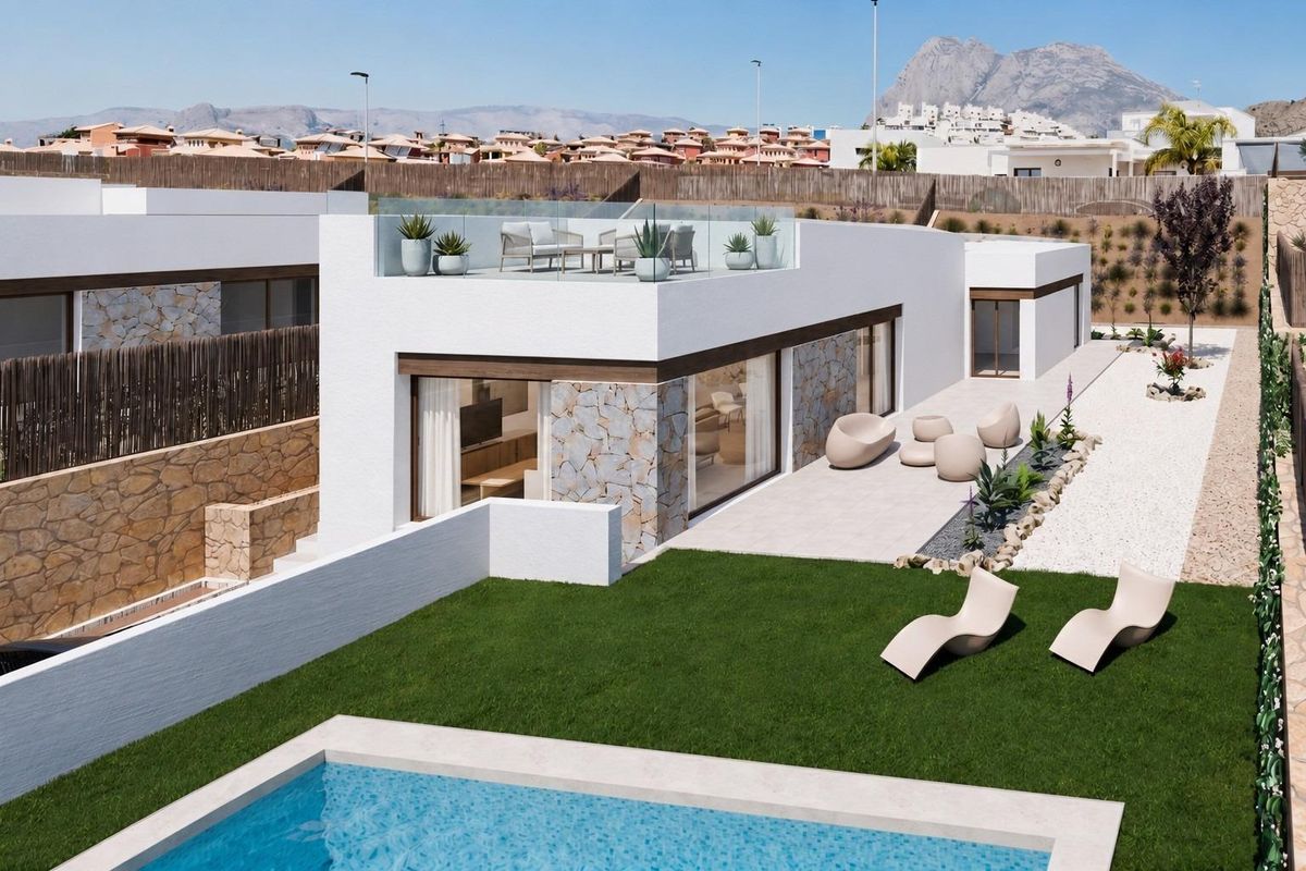 Villa in Finestrat mit moderner Architektur
