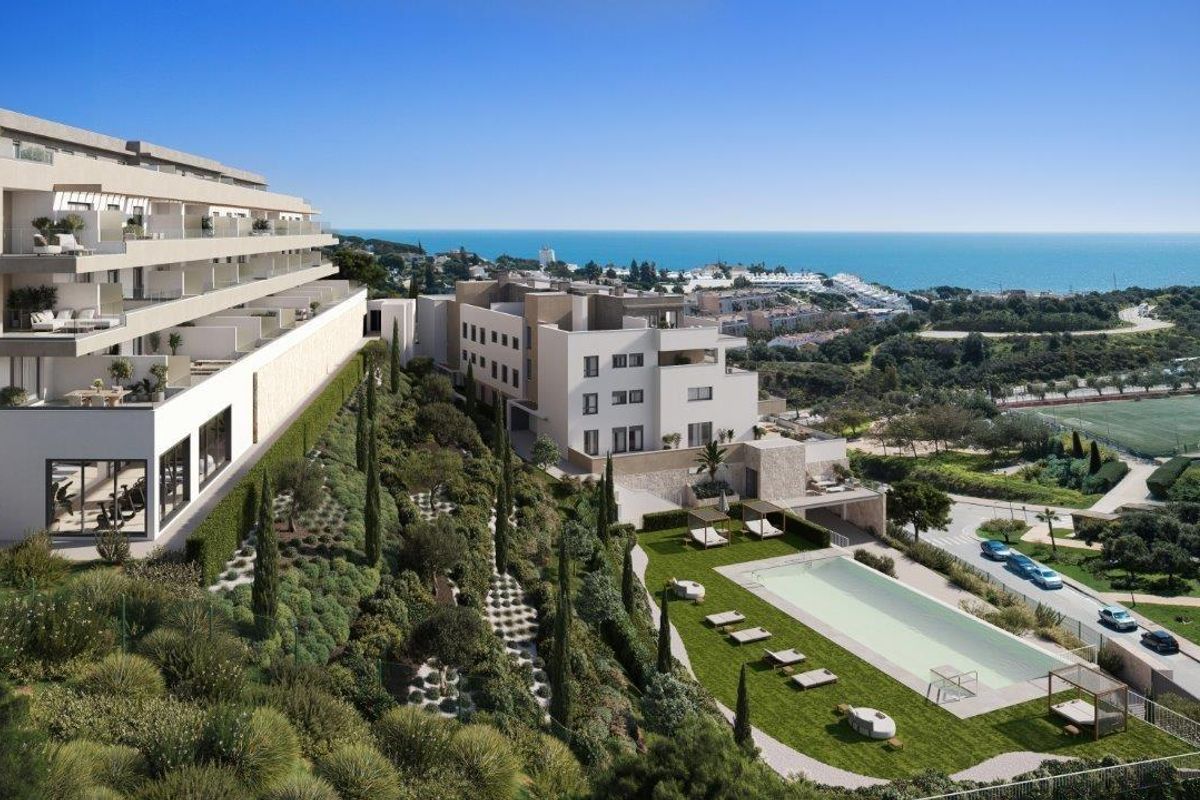 Apartment exterior with sea views in Mijas