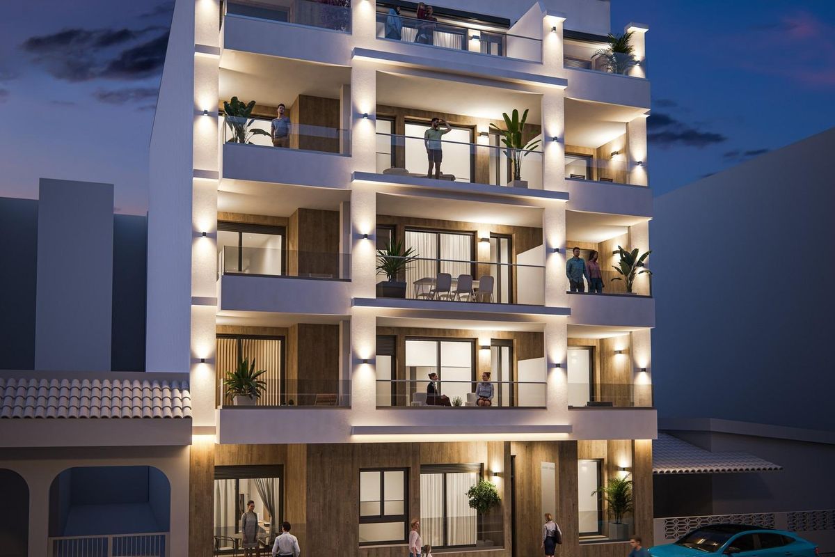 Modern apartment building in Torrevieja