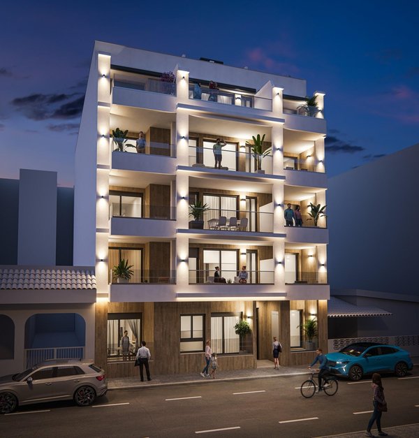 Modern apartment building in Torrevieja