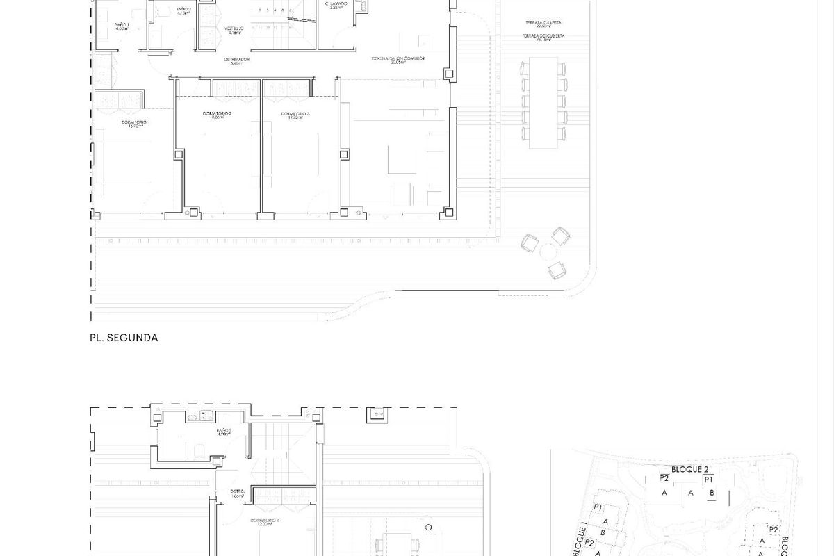 Plattegrond van een 4-slaapkamer penthouse in Estepona, Costa del Sol, met indeling en ruimteverdeling.