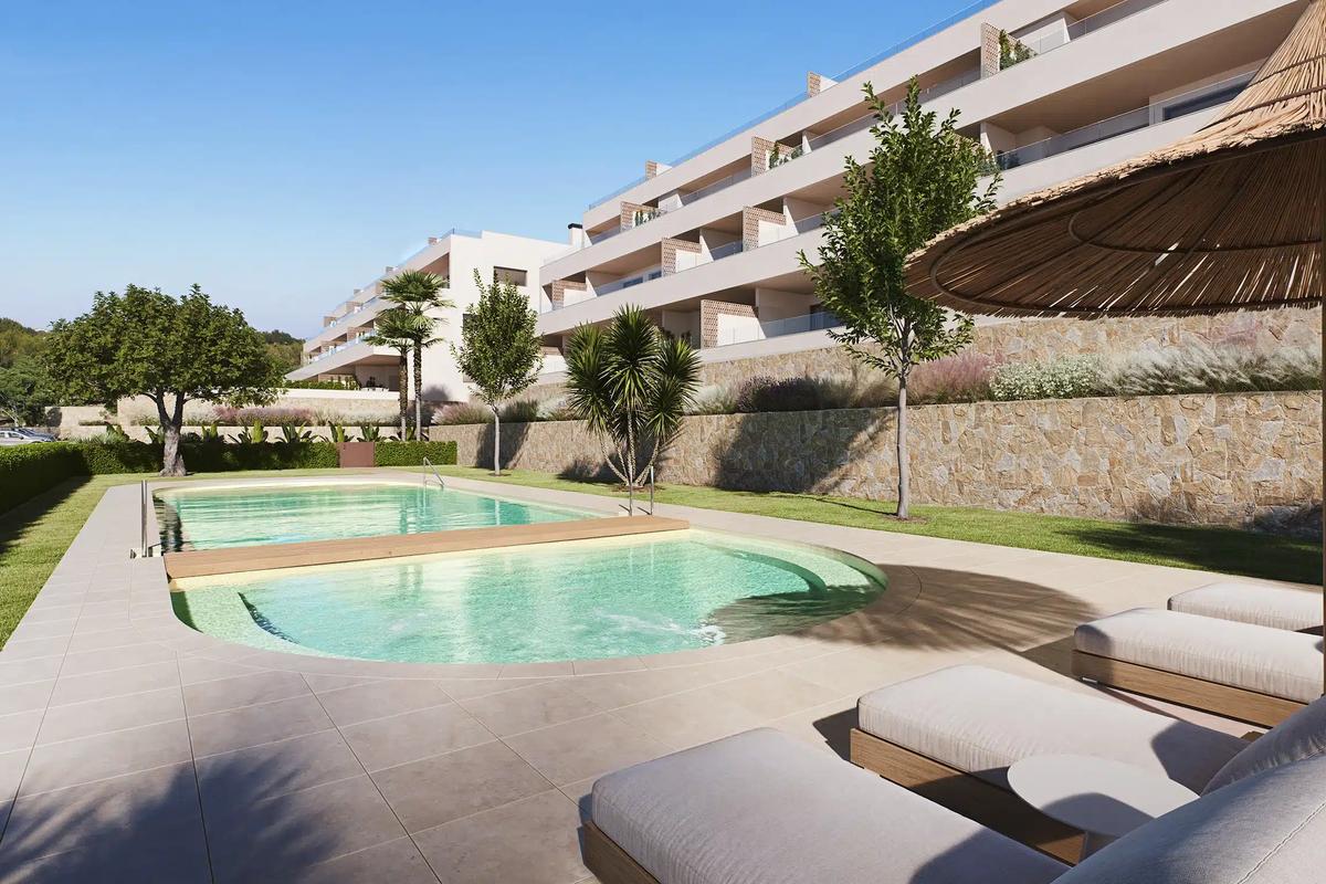 Spacious terrace of Citrus Apartment Las Colinas