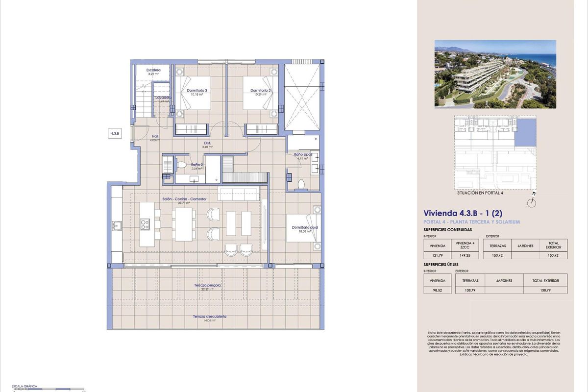 3 hálószobás penthouse Mijas tengerre néző - Kép 14